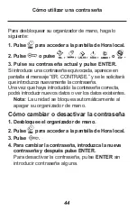 Preview for 45 page of Franklin Rolodex RF-8120 (Spanish) Guía Del Usuario