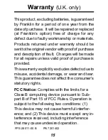 Preview for 16 page of Franklin SPELLMASTER SMQ-100 User Manual