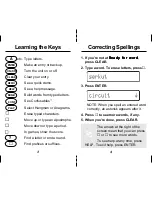 Preview for 3 page of Franklin Webster's Spelling Corrector NC-10 User Manual