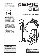 FREE MOTION EPIC STRENGTH CHEST Owner'S Manual preview