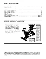 Preview for 2 page of Freemotion CoachBike b22.7 Owner'S Manual