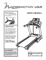 Preview for 1 page of Freemotion SFTL82207.0 User Manual