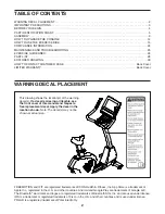 Preview for 2 page of Freemotion u 8.9b User Manual