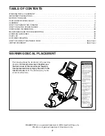 Preview for 2 page of Freemotion U8.1 User Manual