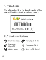 Preview for 4 page of FreePP talkfree box BV1106 User Manual