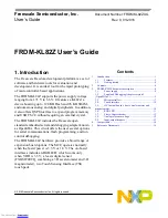 Preview for 1 page of Freescale Semiconductor FRDM-KL82Z User Manual