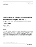 Freescale Semiconductor MCUSLK Manual preview