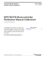 Freescale Semiconductor MPC5607B Reference Manual Addendum preview