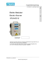 Freund STUN-E512 Translation Of Operating Manual preview