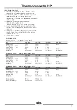 Preview for 5 page of Frico Thermocassette HP300 Assembly And Operating Instructions Manual