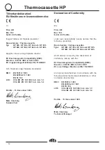 Preview for 12 page of Frico Thermocassette HP300 Assembly And Operating Instructions Manual