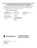 Preview for 171 page of Friedrich FSHW091 Service And Parts Manual