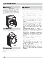 Preview for 18 page of Frigidaire 137339000A Use & Care Manual