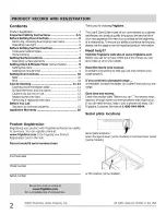 Preview for 2 page of Frigidaire 316902216 Use & Care Manual