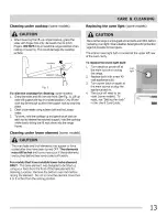 Preview for 13 page of Frigidaire 316902216 Use & Care Manual