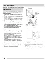 Preview for 14 page of Frigidaire 316902216 Use & Care Manual