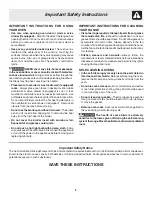 Preview for 5 page of Frigidaire 318203857 Use & Care Manual