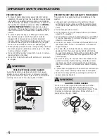 Preview for 4 page of Frigidaire Affinity FAFW3921NW Use & Care Manual