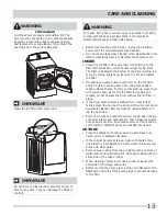 Preview for 16 page of Frigidaire Affinity FAHE4044M W? Use & Care Manual