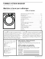 Preview for 1 page of Frigidaire atf7000es Use And Care Manual