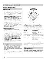 Preview for 10 page of Frigidaire CFEF3016LBA Use & Care Manual