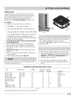 Preview for 15 page of Frigidaire CFEF3016LBA Use & Care Manual