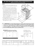 Preview for 2 page of Frigidaire CGDS3065KF6 Installation Instructions Manual