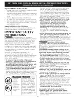 Preview for 4 page of Frigidaire CGDS3065KF6 Installation Instructions Manual