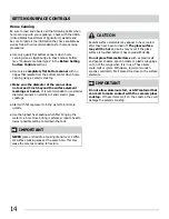 Preview for 14 page of Frigidaire CGEF3039RF Use & Care Manual