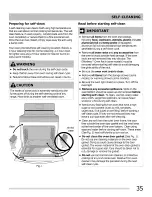 Preview for 35 page of Frigidaire CPEF3081MFC Use & Care Manual