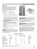 Preview for 21 page of Frigidaire DGEF3031KBC Use & Care Manual