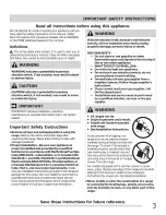 Preview for 3 page of Frigidaire DGGF3054KFH Use & Care Manual