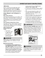 Preview for 3 page of Frigidaire DGUS2645LF Use & Care Manual