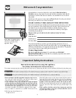 Preview for 2 page of Frigidaire ES100 Use & Care Manual