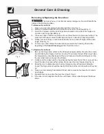 Preview for 10 page of Frigidaire ES100 Use & Care Manual