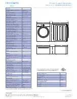 Preview for 2 page of Frigidaire FAFW4011L W Specifications