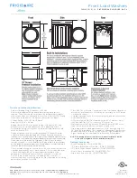 Preview for 3 page of Frigidaire FAFW4011L W Specifications