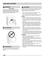 Preview for 18 page of Frigidaire FAQG7072LA0 Use & Care Manual