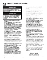 Preview for 2 page of Frigidaire FDBL955BS0 Use And Care Manual