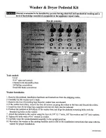 Preview for 2 page of Frigidaire FDPW1 Installation Instructions