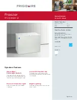 Frigidaire FFCH13M2MW Specifications preview