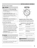 Preview for 9 page of Frigidaire FFEF3011L W Use & Care Manual