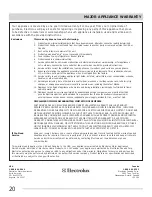 Preview for 20 page of Frigidaire FFEF3011L W Use & Care Manual