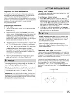 Preview for 15 page of Frigidaire FFEF3015LBA Use & Care Manual