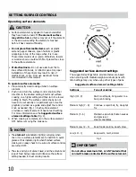 Preview for 10 page of Frigidaire FFEF3015LM Use & Care Manual