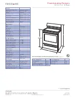 Preview for 2 page of Frigidaire FFEF3017L Specifications