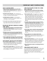 Preview for 5 page of Frigidaire FFEF3017L Use & Care Manual