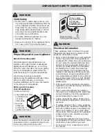 Preview for 3 page of Frigidaire FFFU17M1QW Use & Care Manual