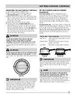 Preview for 7 page of Frigidaire FFGC3010 Use And Care Manual