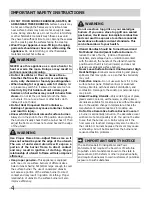 Preview for 4 page of Frigidaire FFGC3626SB Use & Care Manual